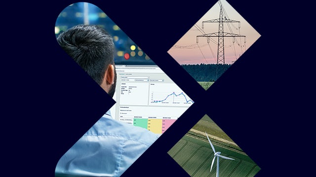 A promotional image for Gridscale X Dynamic Security Assessment, featuring a focus shape and a grid pattern.